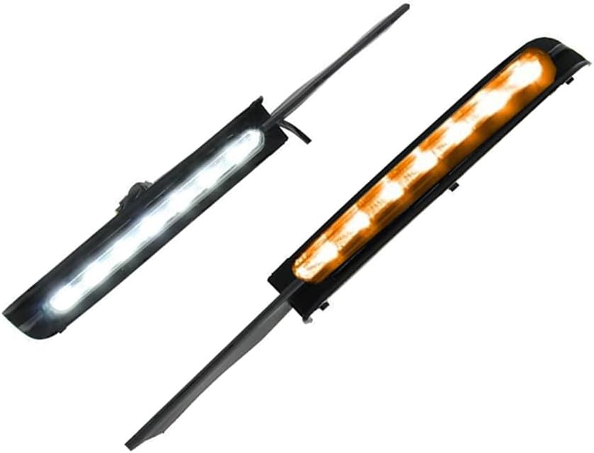 MACHSWON Front Lower Bumper LED Daytime Running Light DRL Lamps, Amber Turn Signal Light w/LED White DRL Driving Fog Lamp, 2005-2009 Compatible with Toyota REIZ Mark X, White+Yellow