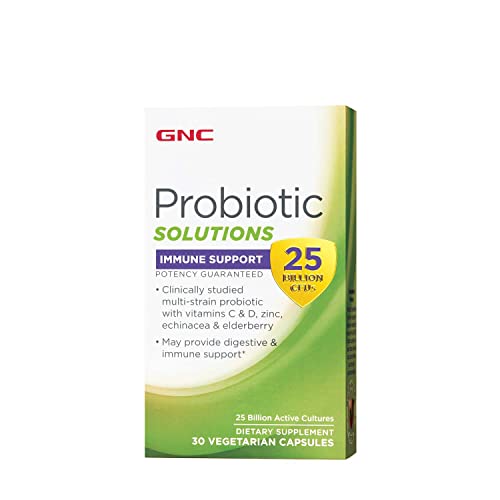 GNC Probiotic Solutions Immune Support with 25 Billion CFUs | Provides Digestive & Immune Support, Vegetarian | 30 Capsules GNC Probiotic Solutions Immune Support with 25 Billion CFUs | Provides Digestive & Immune Support, Vegetarian | 30 Capsules