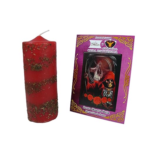 DORAZEN Velón Herbóreo Santa Muerte Roja - Ritual místico de atracción Amorosa - Las Velas de Mariano