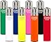 8 Reusable Clipper Lighters Assorted Solid Colors Refillable Reflintable Regular Size