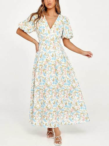 Image of Maxigerui Women's Summer Floral Maxi Dress Spring Wedding Guest Dress 2026