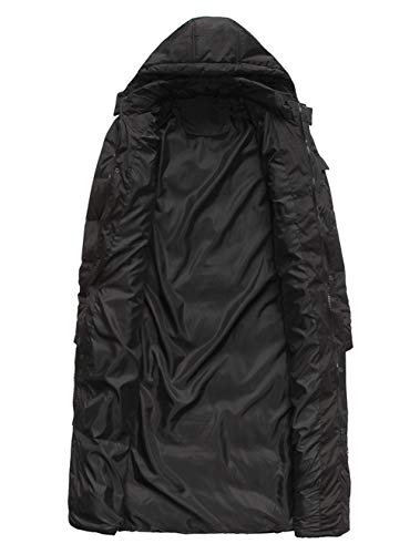 chouyatou Men's Classic Windproof Removable Hooded Long Winter Puffer Down Coat3