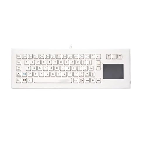 Industrial-Grade 67 Keys Rugged Compact Desktop Stainless Steel USB Keyboard With Touchpad