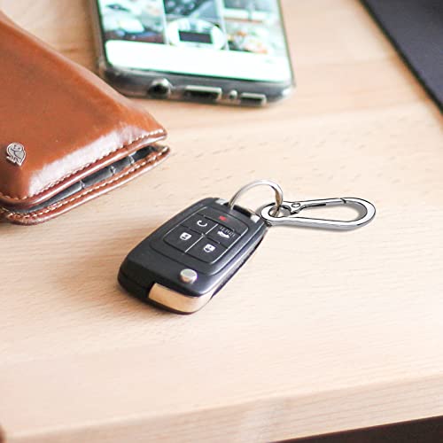 Geeice Metal Keychain Holder For Belt Heavy Duty Carabiner With Keyring Clips Organizer For Car Keys, Zinc Alloy, 2 Pack #TOP6