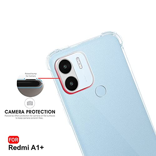 Image of TheGiftKart Crystal Clear Back Cover Case for Mi Poco C50 / C51 / Redmi A1 Plus / A2 Plus | Shockproof Soft TPU Case | Cushioned Edges for Ultimate Protection Back Cover Case (TPU, Transparent)
