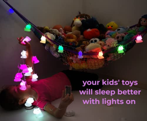 Miniowls Storage Hammock Stuffed Toys Organizer - Fits 30-40 Plush Animals. Great Gift For Boys And Girls. Instead Of Bins And Toy Chest – Displays Teddies Easily. (Purple, X-Large) #TOP6