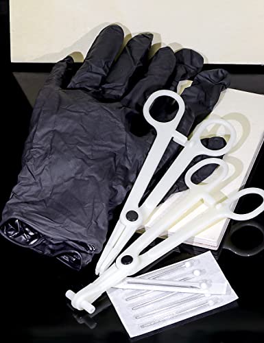 Vsnnsns Ear Piercing Kit 16G Surgical Steel Ear Piercing Kit Contain Piercing Needles Piercing Clamp Ear Piercing Use for Cartilage Tragus Helix Conch Lobe Earrigns Piercing Jewelry Kit 16 Gauge