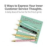 Jxueych 5-Count Customer Service Pen Set with Hilarious Sarcastic Quotes | Fun Retractable Ballpoint Pens for Customer Service Reps, Coworkers, and Anyone Who Loves a Good Laugh at Work