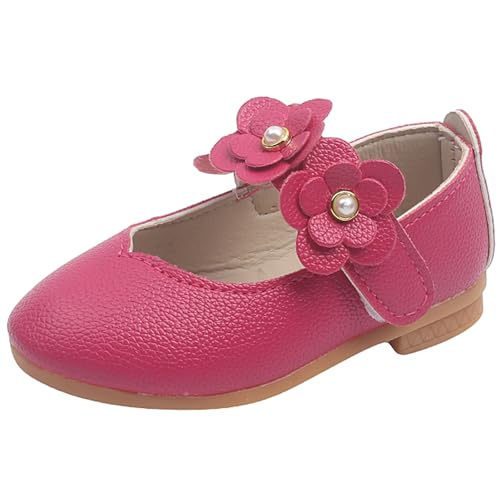 WUIWUIYU Girls Toddlers Cute Sweet Flower Mary Janes School Uniform Dress Flats Princess Shoes