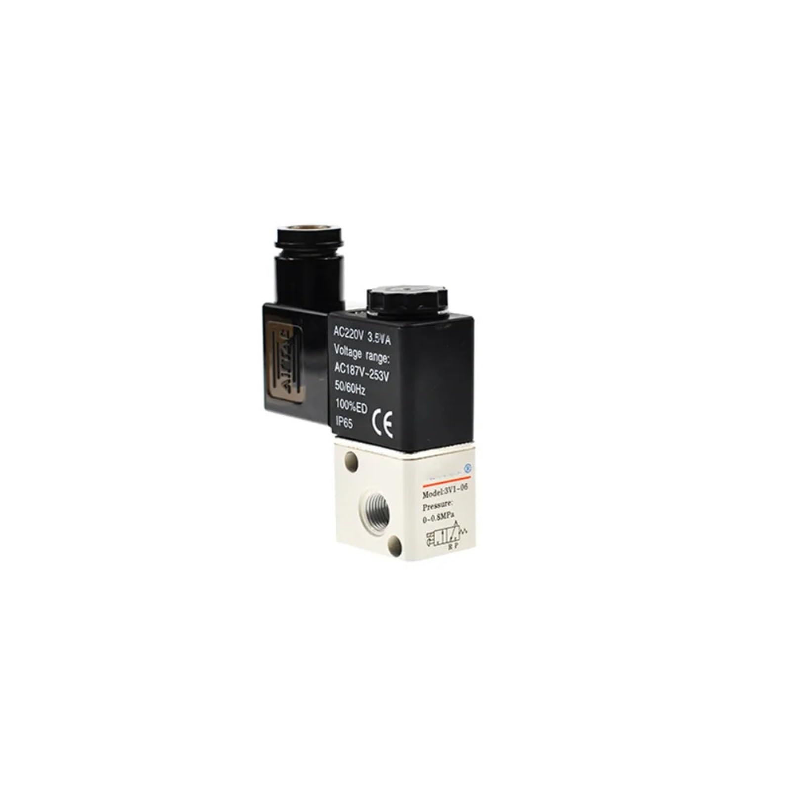 Électrovanne pneumatique 3/2 voies 1/8 BSP DC24V pour contrôle d'air