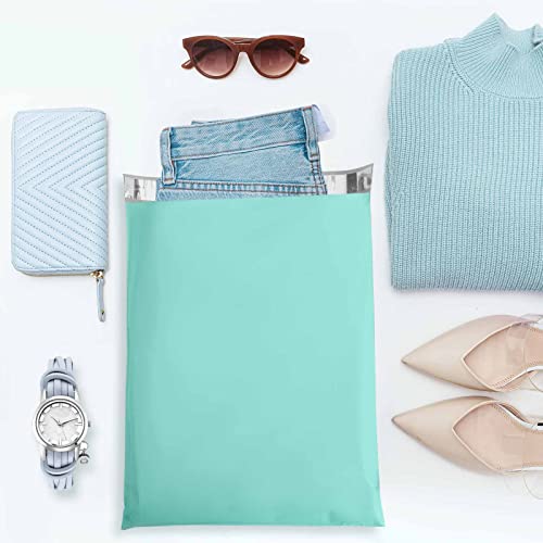 Fuxury Poly Mailers 10X13 Inch 100 Pcs, Waterproof Shipping Bags For Clothing, Strong Adhesive Shipping Envelopes For Small Business Suppliers, Self Seal Mailers Poly Bags Mailing Envelopes Teal #TOP6
