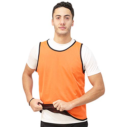 Softee Equipment Peto Reversible Unisex - Junior - Color Negro Y Amarillo Fluor