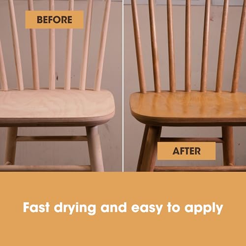 Image of Furniture Clinic Wood stain (teak) - Quick-drying, highly concentrated and easy to apply wood stain for all types of wood indoors and outdoors - Water-based and non-toxic - 5 l