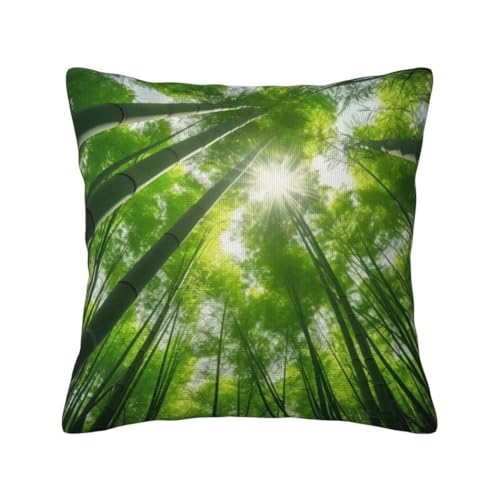 Outdoor Kissen 40x40 cm 4er Set Wetterfest Kissenbezug Grün Kissenbezüge Atmungsaktiv Leinen Dekokissen Wälder Outdoorkissen Dekokissen für Outdoor Balkon Terrasse Garten Bauernhaus Dekor -LI193 – Bild 8