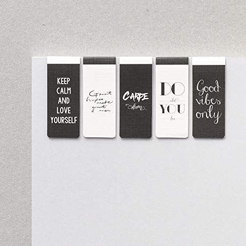Monolike Magnetic Bookmarks Typography Ver.2, Set Of 5 #TOP1