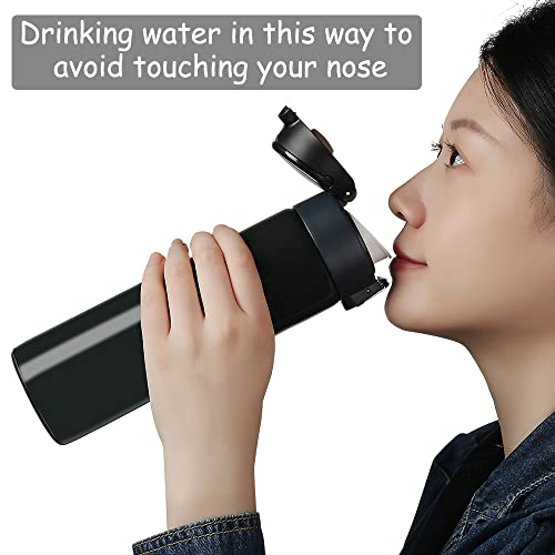 Funkrin Insulated Coffee Travel Mug, 16Oz Personalized Tumbler With Flip Lid, Vacuum Stainless Steel Leak-Proof Thermos Flask Cup For Gifts Office School Outdoors #TOP4