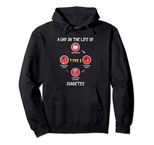 A day in the life of type 1 diabetes awareness diabetic gift sudadera con capucha
