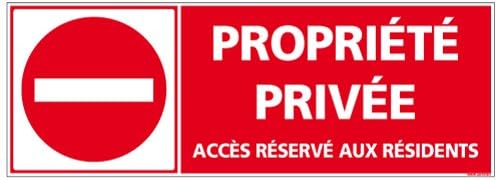 Panneau signalétique stationnement interdit "Parking privé réservé aux