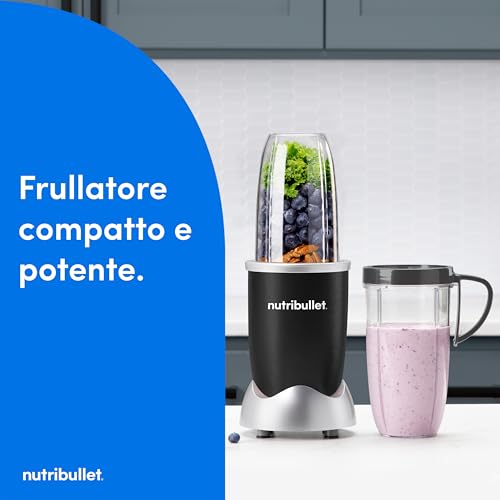 nutribullet Original 600, Frullatore Elettrico, Tritatutto, Frullatore Smoothie, Frullatore Tritatutto Multifunzione, Potenza 600 Watt, nero, NB603B - 2