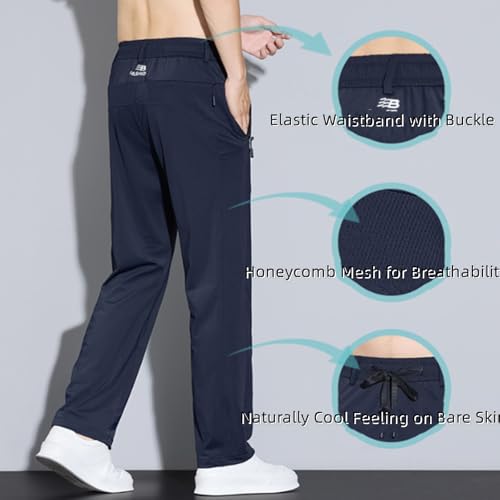 Meshirons - Ice Silk Mesh Panel Casual Pants, Coolmance Stretch Pants for Men, Mencomfy Pants for Men2