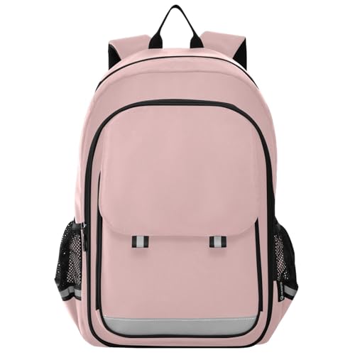 Pink Kids Backpacks for Boys and Girls Elementary School Backpack Bookbag With Chest Strap Pink