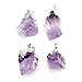 Top Plaza Reiki Healing Crystal Stone Pendant Necklace Irregular Natural Raw Amethyst Gemstone Necklaces for Womens