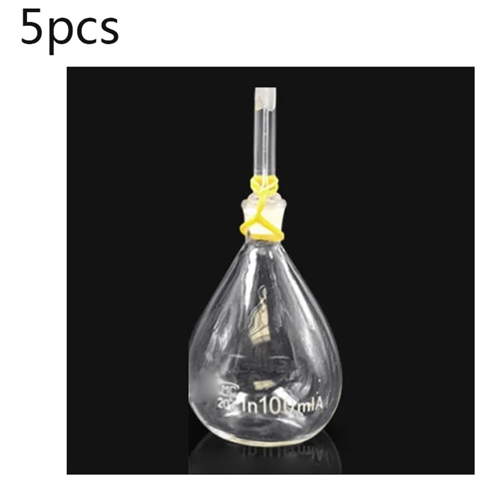 5 teile/los 5 ml 10 ml 25 ml 50 ml 100 ml Glas Ball Form Schwerkraft Flasche Solide Pyknometer Labor glaswaren(25ml)