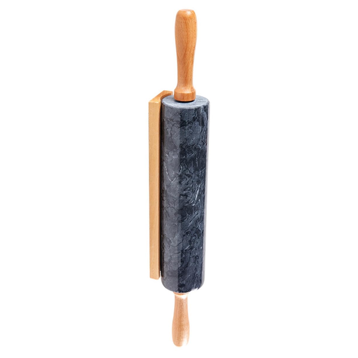 LIFKOME Nudelholz Elegantes mit Holzgriff aus Synthetischem Material Schwarzes Praktischer Backroller für Küche und Teigverarbeitung