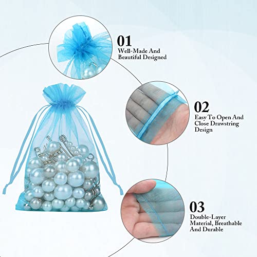 Aucuu Sacchetti Organza, 100Pezzi 10 * 15cm