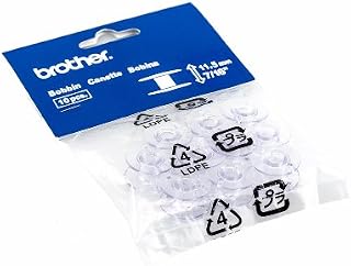 Brother Sewing and Embroidery Bobbins 10-pack, SA156,Clear
