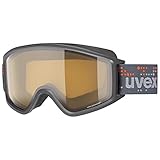 uvex Unisex – Erwachsene, g.gl 3000 P Skibrille, polarisiert, anthracite/clear-clear, one size