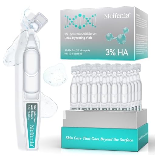 Hyaluron Serum Hochdosiert, Cosmetics Hyaluronsäure Serum Gesichtspflege, Intensive Feuchtigkeit, 3% Hyaluronic Acid Serum für Trockene Haut, Nicht Fettend, Straffendes, Strahlendes Gesicht,Anti-Aging
