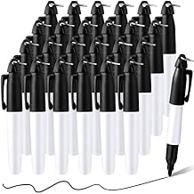 CHENGU 24 Pcs Mini Markers with Golf Keychain Clips Badge Markers with Key Ring Fine Point Golf Ball Marker Pen for Nurse Office SuppliesBlack