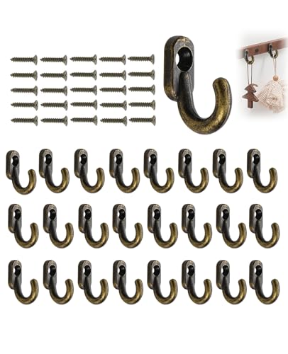 ALONK 25 Stück Garderobenhaken Vintage, Kleiderhaken Garderobe, Schlüsselhaken Vintage