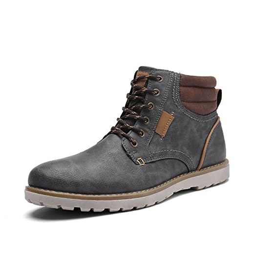 EYUSHIJIA Men's Waterproof Snow Boots Hiking Boot (10 D(M) US, Dark Gray)