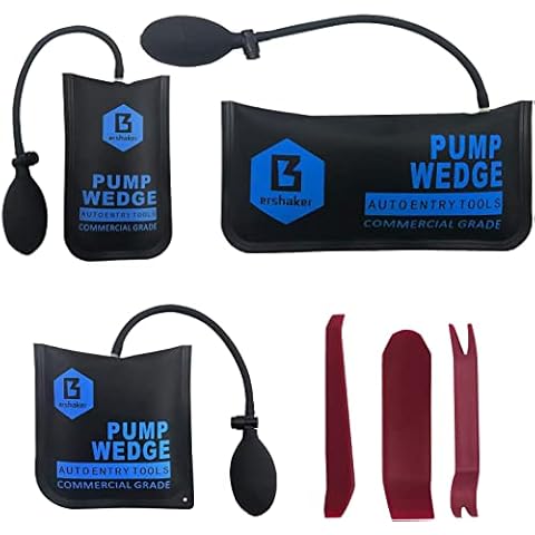 Laurraine Air Wedge Bag Kit,Air Wedge Bag Pump, 3 Pack Commercial Inflatable Air Wedge Pump Bag Tool, Professional Leveling Kit & Alignment Tool, Air Bag Tool for Variety of Jobs (3 PCS) Cover