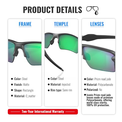 Image of Oakley FLAK 2.0 XL OO9188 Rectangle Shape Sunglasses With Official Eyewear Kit