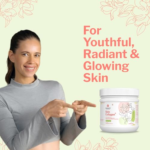 Image of Inaari Japanese Marine Collagen Powder | Type 1 and 3 Supplement | Contains Hyaluronic Acid, Glutathione, Vitamin C & E For Glowing Skin | Green Apple Flavor | 200 g