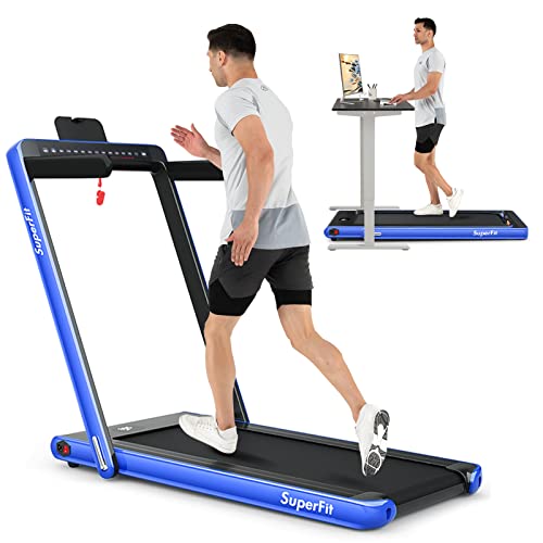 Goplus 2-in-1 Dual Display Treadmill