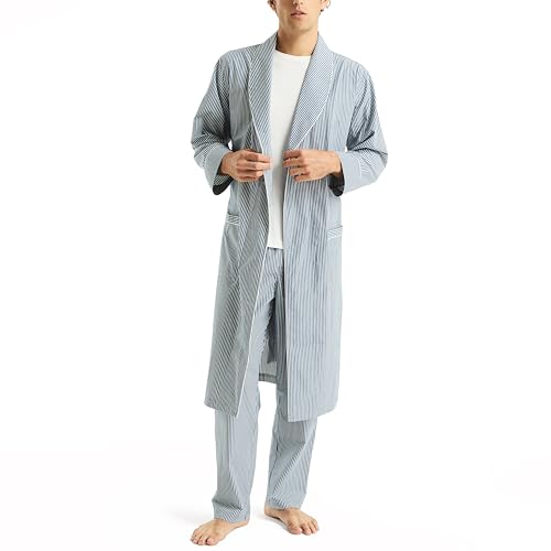 Nautica Mens Sustainably Crafted Striped Robe3