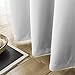 Vangao Greyish White Curtain 84 Inches Long for Living Room Bedroom Room Darkening Window Treatment Panel Triple Weave Moderate Blackout Drape Grommet Top 2 Panel