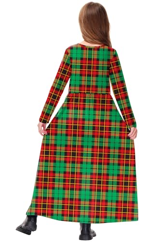 Image of Deerose Girls Maxi Dress Short Sleeve Casual Long Dresses with Pockets 5-14 Years