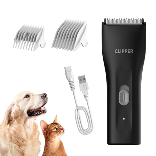 Cortapelos Silencioso,Cortapelos Professional Clipper para Gatos, Cortapelos Recargable, Impermeable y lavable para Pelo Largo y Grueso de Todas las Mascota,Maquina Cortar Pelo Perros