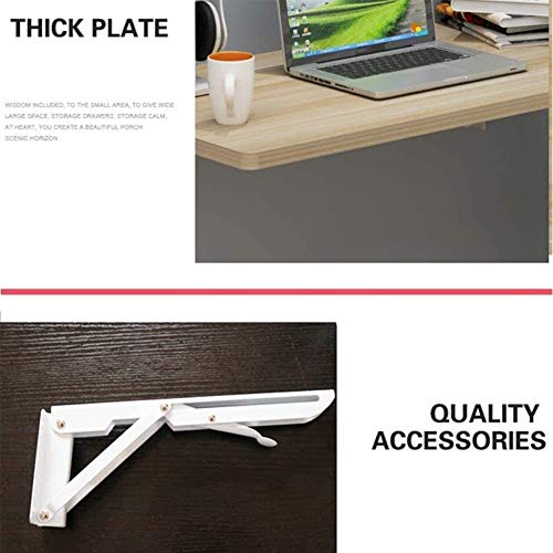 Table pliante murale bois et support métal design minimaliste
