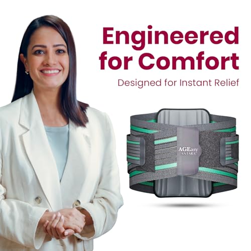AGEasy (Max Group Comfort Contoured LS Waist Belt | Lumbar Support Belt for Back Pain Relief & Posture Correction | Back Support Belt with Gel Padding for Men & Women