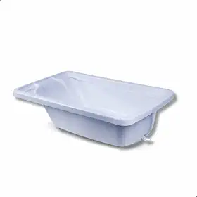 Banheira Bebê Burigotto Milenia Rígida Segura Resistente Conforto e Segurança Cor Branco 20 Litros