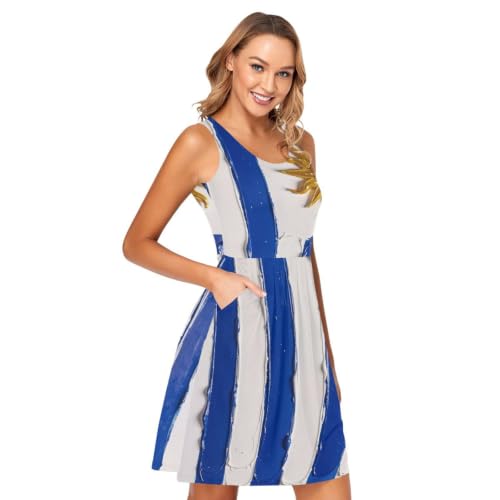 Robe de plage sans manches et poches pour un look estival Uruguay confortable