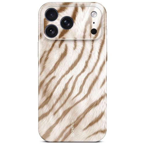 Coque iPhone 17 Pro Max ONEFLOW Wild Cover motif Caramel Tigre Beige avec protection caméra