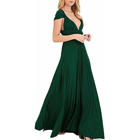 Vestido de noche largo verde sin mangas Cover