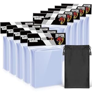 1000 Counts Card Sleeves Top Loaders for Trading Cards, Penny Soft Sleeves Baseball Card Sleeves Protectors Fit for Sports Cards, Football, Game Card